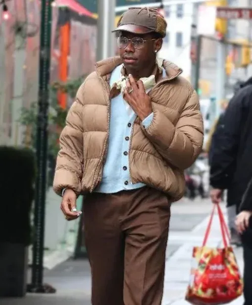 Tyler the Creator Multicolor Brown Puffer Jacket