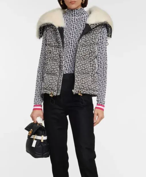 Unisex Monogrammed Multi Style Faux Fur Vest For Sale