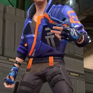 Valorant Yoru Leather Blue Jacket