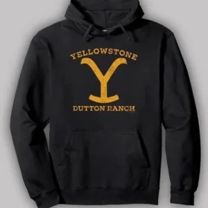 Yellowstone Dutton Ranch Unisex Pullover Hoodie Black