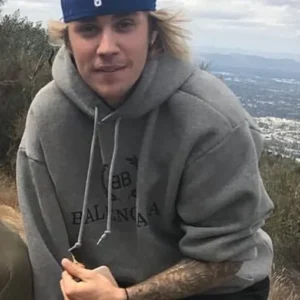 justin bieber grey hoodie