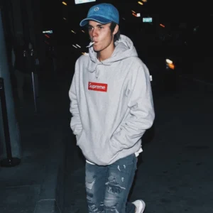 justin bieber grey hoodie 5