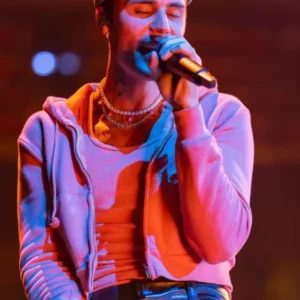 justinbieber cropped camel hoodie