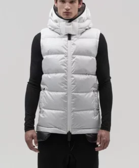 mens white puffer vest Style 2