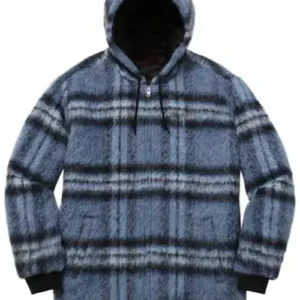 Always Do The Kid Laroi Blue Flannel Wool Jacket Front