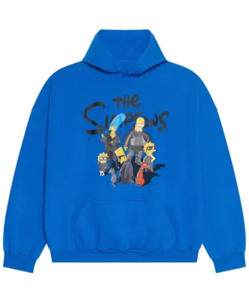 Balenciaga Simpsons Pullover Blue Hoodie