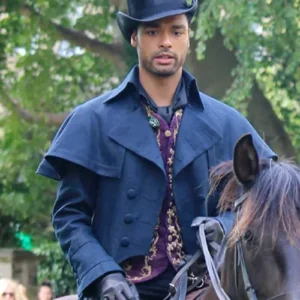 Bridgerton S02 Simon Basset Blue Cowboy Duster Coat