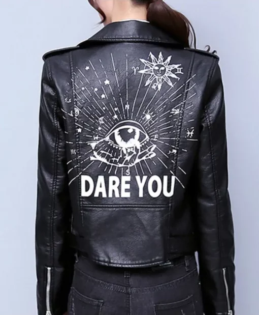 Buy Eye Dare You Leather Jacket For Womens