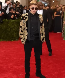 Buy Unique justin Bieber Dragon Gold Suit for Mens