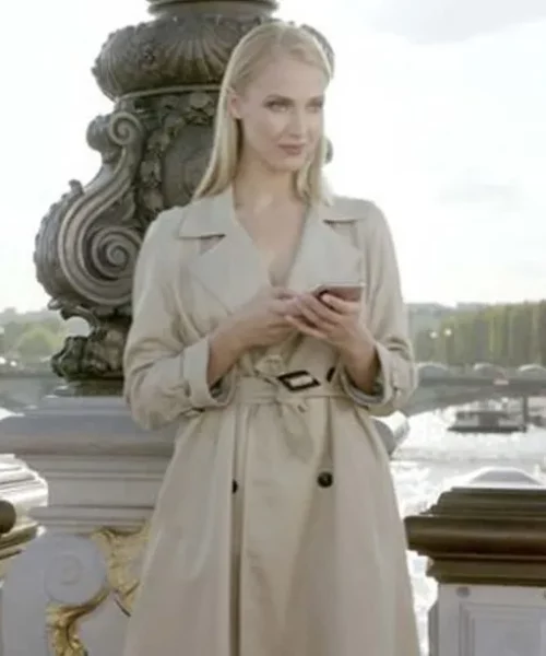 Camille Emily in Paris White Trench Coat