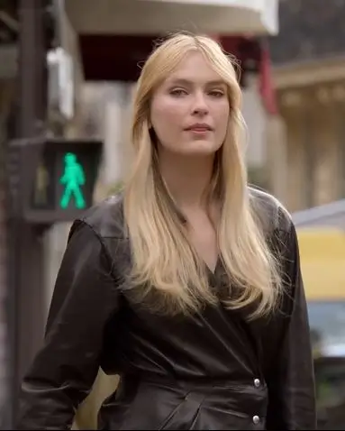Camille Razat Emily In Paris S02 Brown Coat