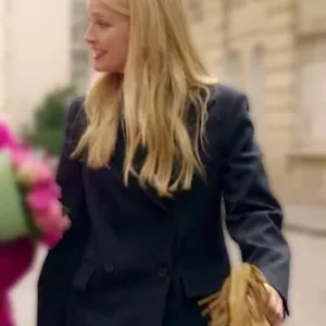 Camille Razat Emily in Paris Black Wool Coat