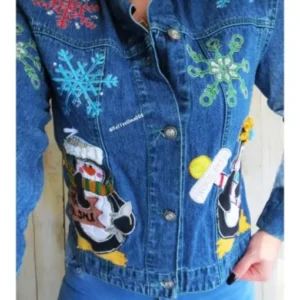 Christmas Denim Multicolor Jacket Style 3