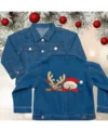Christmas Denim Multicolor Jacket Style 7