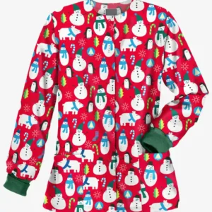 Christmas-Multicolors-Scrub-Jacket-Style-1