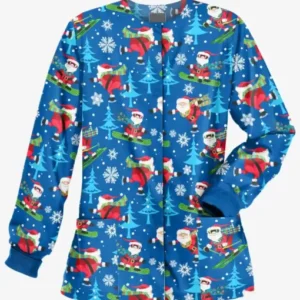Christmas-Multicolors-Scrub-Jacket-Style-5
