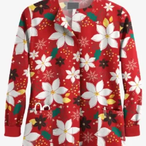 Christmas Multicolors Scrub Jacket Style 6