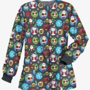 Christmas Multicolors Scrub Jacket Style 8