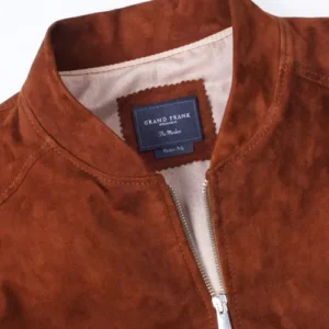 Cognac Suede Jacket For Sale