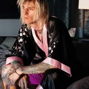 Colson Baker Silk Fabric Robe Coat