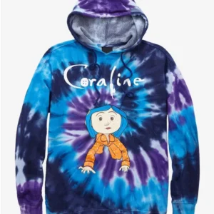 Coraline Multicolor Printed Fleece Hoodie