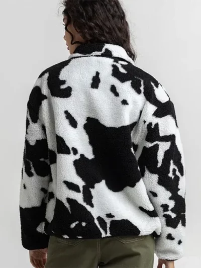 Cow Print North Face Jacket Back