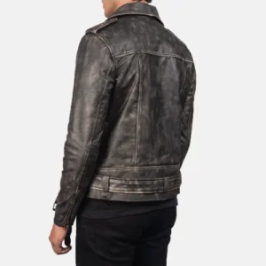 Disstressed Full Grain Leather Jackets Back