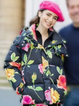 Emily Cooper Emily In Paris Lily Collins Puffer Jacket