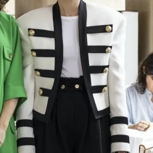 Emily-In-Paris-Camille-Military-S02-White-Jacket