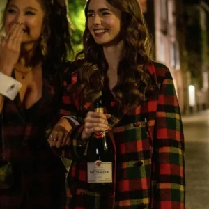 Emily In Paris Emily Cooper Plaid Coat