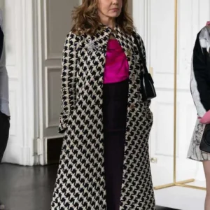 Emily-In-Paris-Sylvie-Grateau-Checkered-Coat