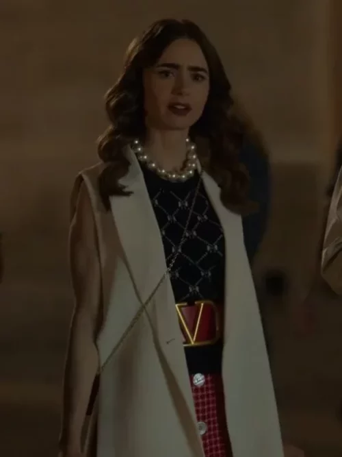 Emily in Paris Lily Collins White Vests