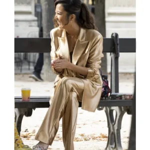 Emily in Paris Mindy Chen S03 Gold Metallic Blazer