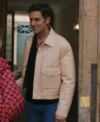 Emily in Paris S03 Gabriel Beige Leather Jacket