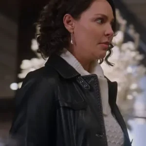 Firefly Lane S02 Tully Hart Black Genuine Leather Coat