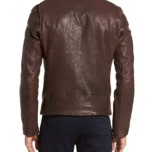 Full Grain Bison Leather Jacket Back