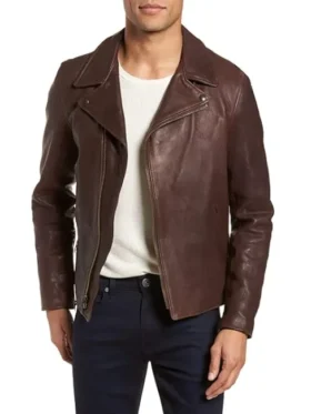 Full Grain Bison Leather Jacket For Sale