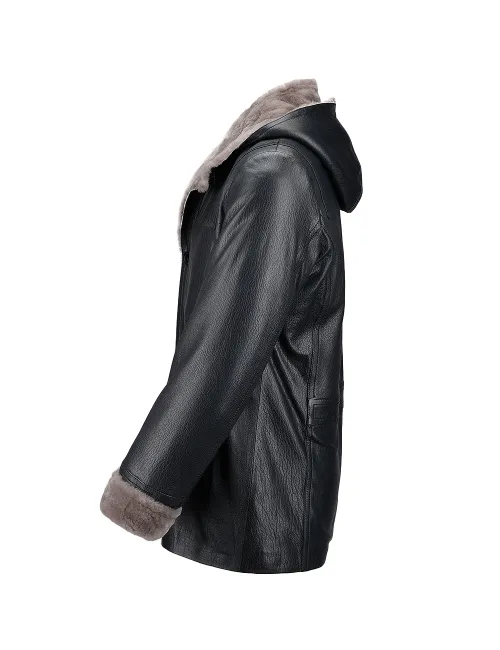 Full Grain Lambskin Leather Jacket With Hood