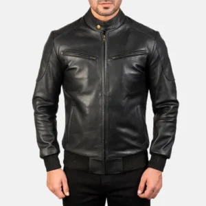 Full Grain Leather Bomber Jacket