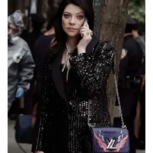 Georgina Sparks Gossip Girl Season 02 Black Sequin Blazer