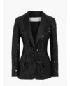 Georgina Sparks Gossip Girl Season 02 Black Sequin Blazer Front