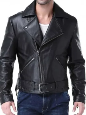 Ghost Rider Nicolas Cage Johnny Blaze Black Leather Jacket