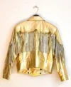 Gold Fringe Jacket Back