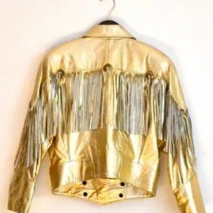 Gold Fringe Jacket Back