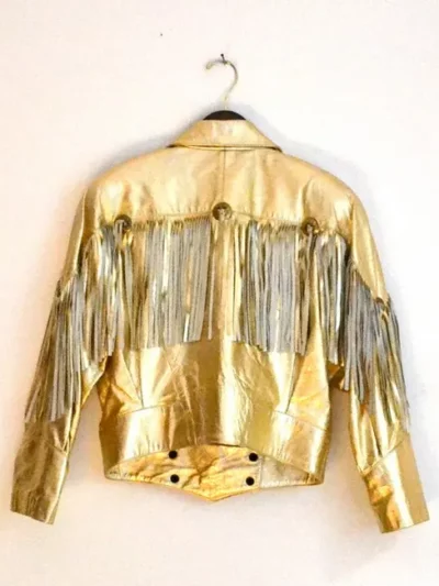 Gold Fringe Jacket Back