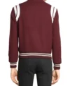 Gossip Girl Julien Calloway Maroon Varsity Jacket Back