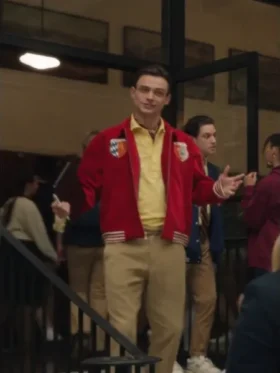 Gossip Girl Reboot S02 Max Wolfe Red Bomber Jacket for sale