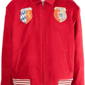 Gossip-Girl-Reboot-S02-Max-Wolfe-Red-Bomber-Jacket-for-sale-front