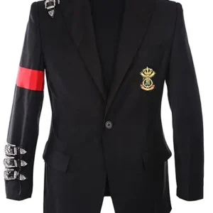 Informal Bad Buckle Michael Jackson Black Blazer Front
