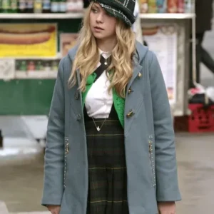 Jenny Humphrey Gossip Girl Grey Coat Overveiw